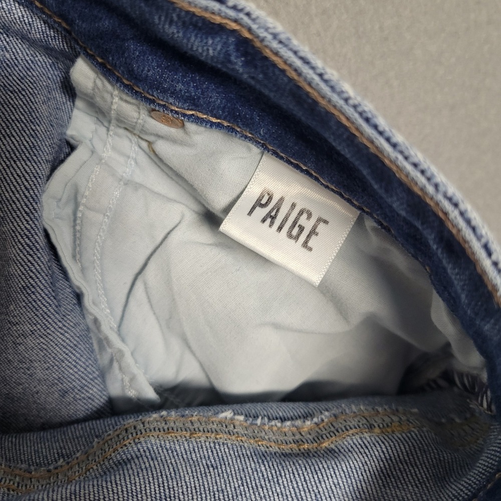 Paige Womens Skinny Distressed Jeans Medium Wash Raw Hem Size 27 - Picture 12 of 12
